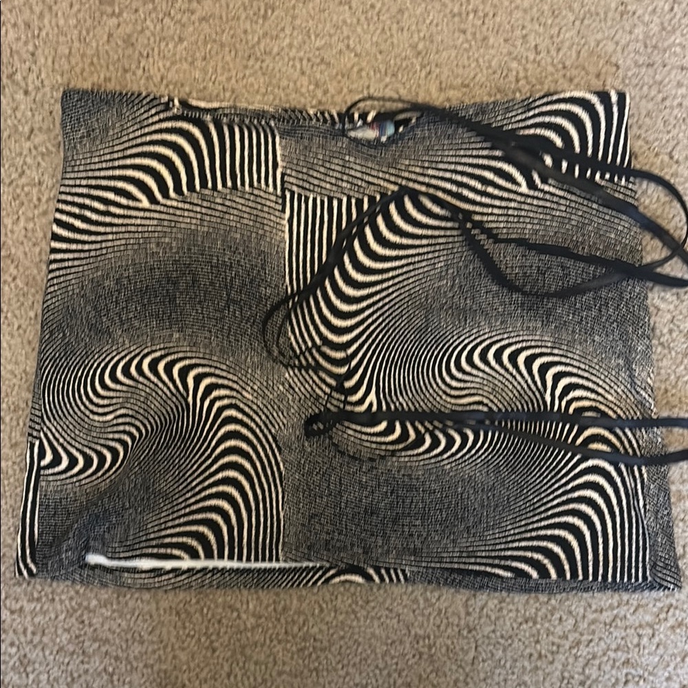 Black and White Patterned Women's Bag